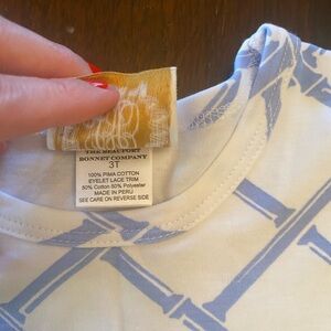 The Beaufort bonnet company bamboo blue and white dress, 3t